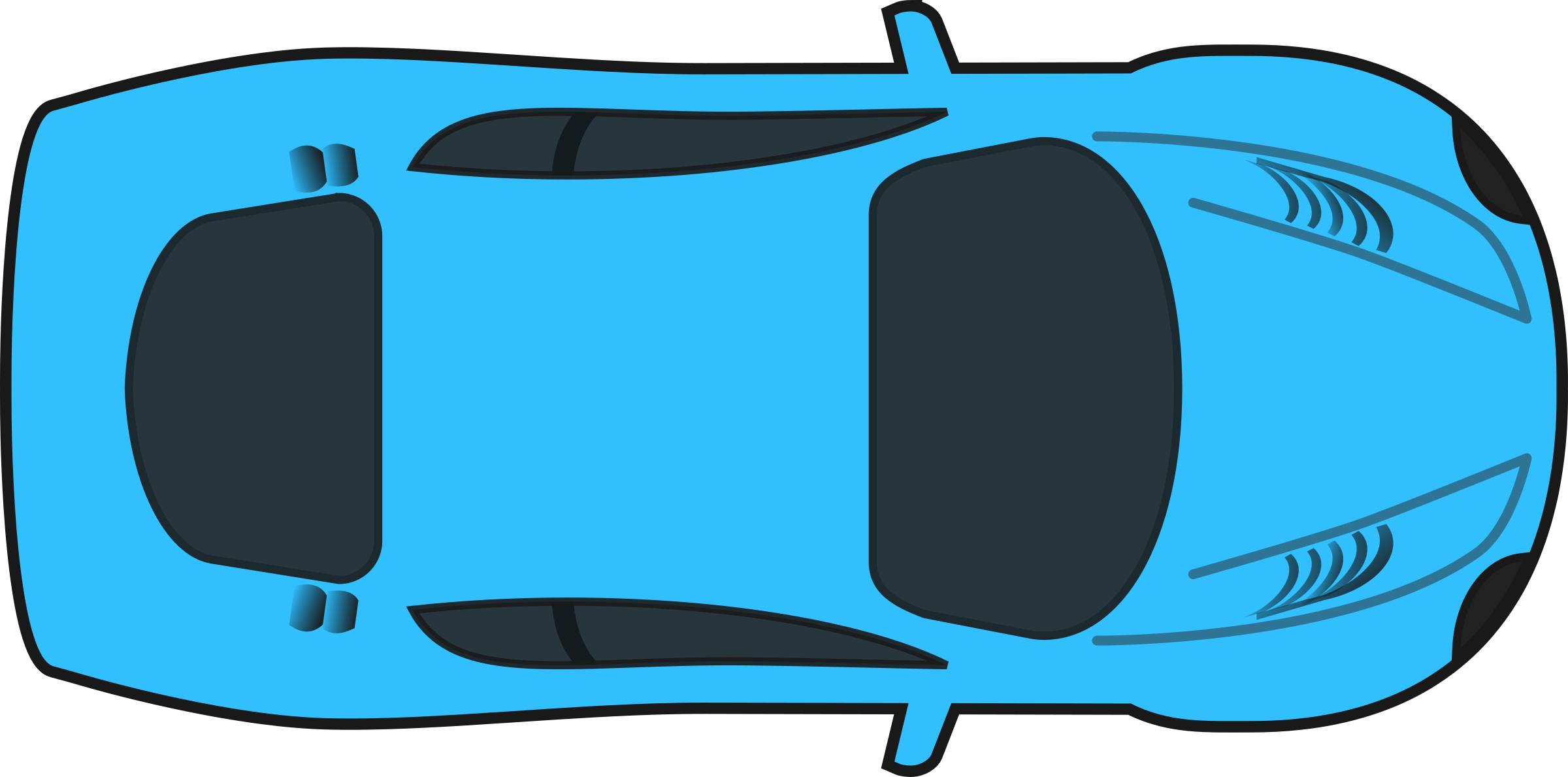Car Top Vector View Transparent PNG Image