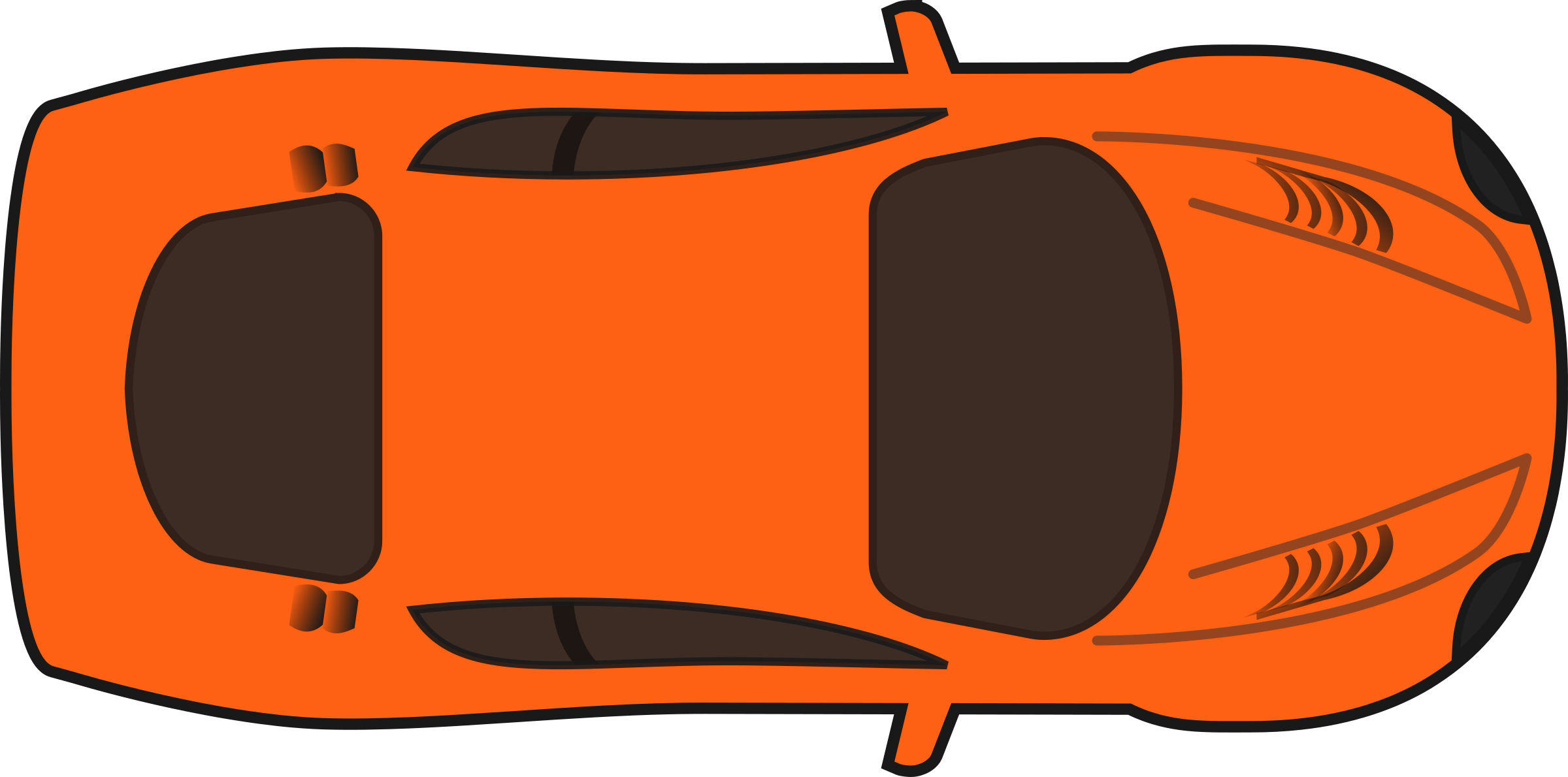 Car Top Vector View Transparent PNG Image