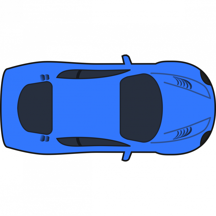 Car Top Vector View Transparent PNG Image