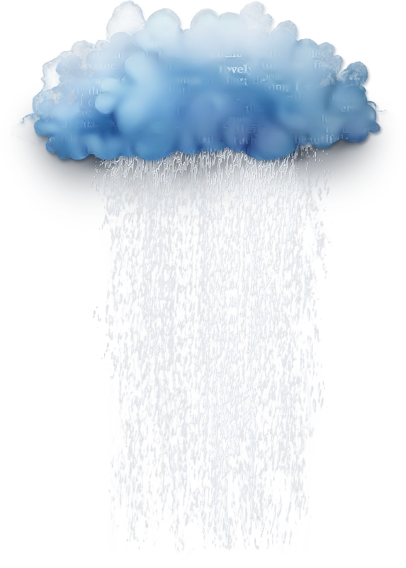 Blue Sky Rain Cloud Drawing Transparent PNG Image