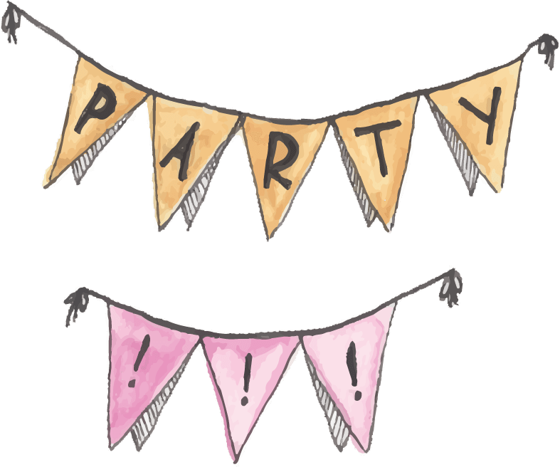 Confetti Party Cartoon Sims Text Transparent PNG Image