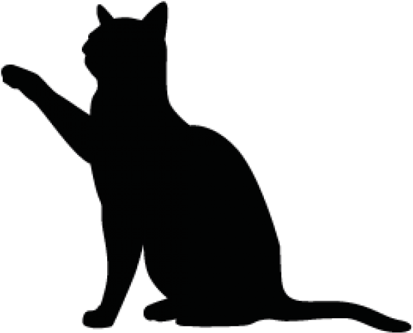 Vector Black Cat Transparent PNG Image