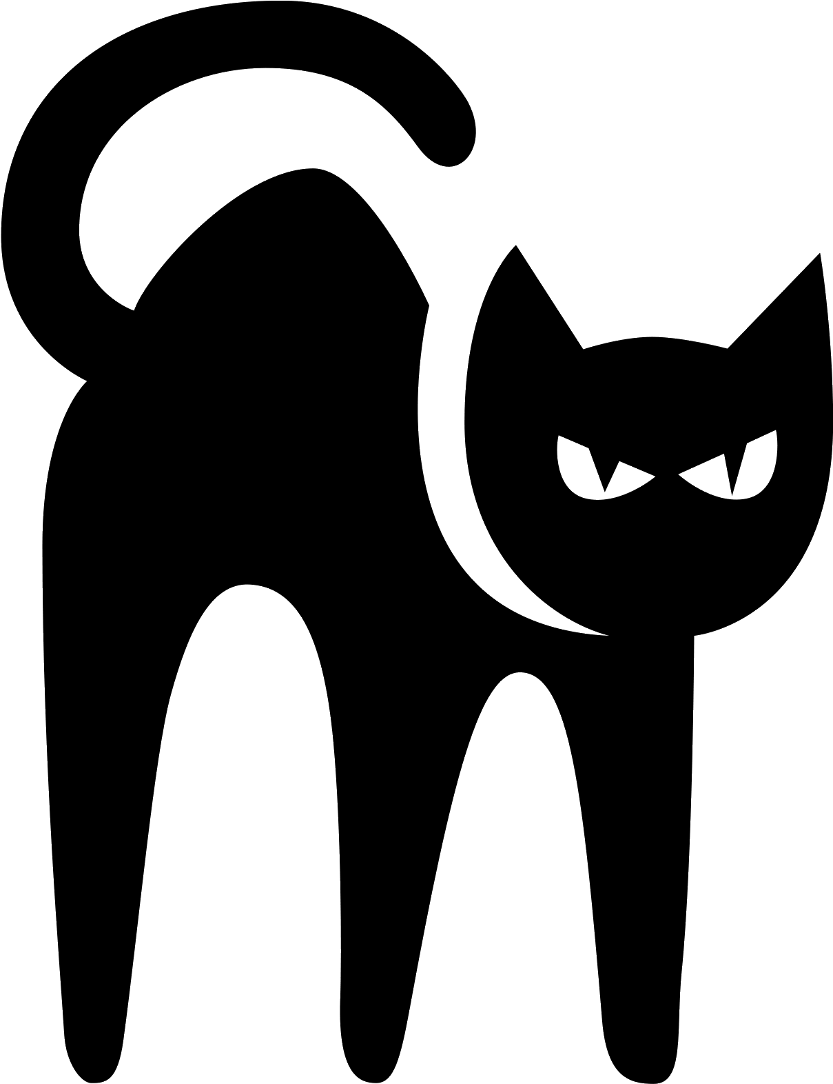 Vector Halloween Cat Transparent PNG Image