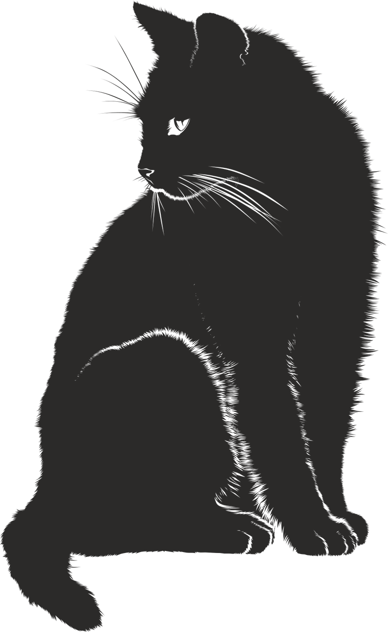 Wild Vector Cat Transparent PNG Image