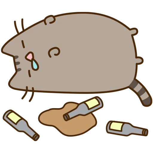 Telegram Sticker Pusheen Line Transparent PNG Image