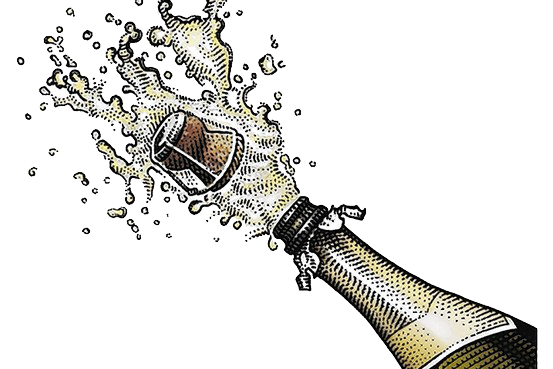 Champagne Popping Transparent PNG Image