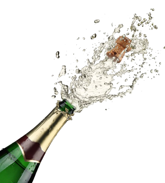 Champagne Popping Transparent PNG Image