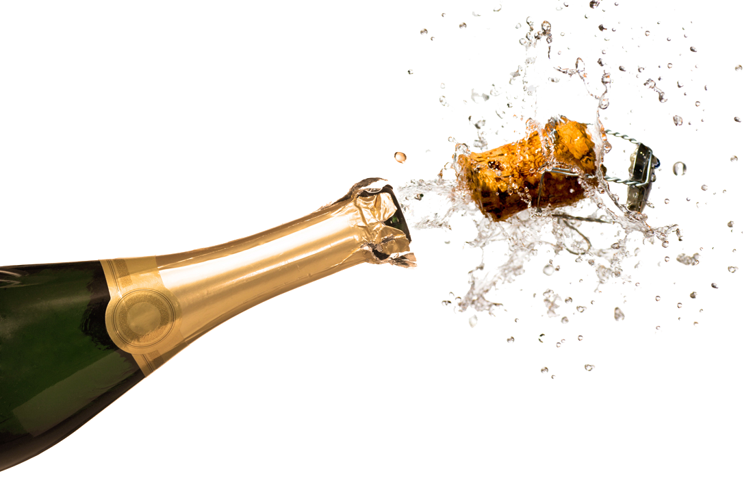Champagne Popping Transparent PNG Image