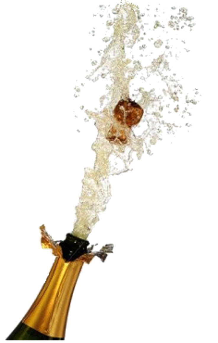 Champagne Popping Transparent PNG Image