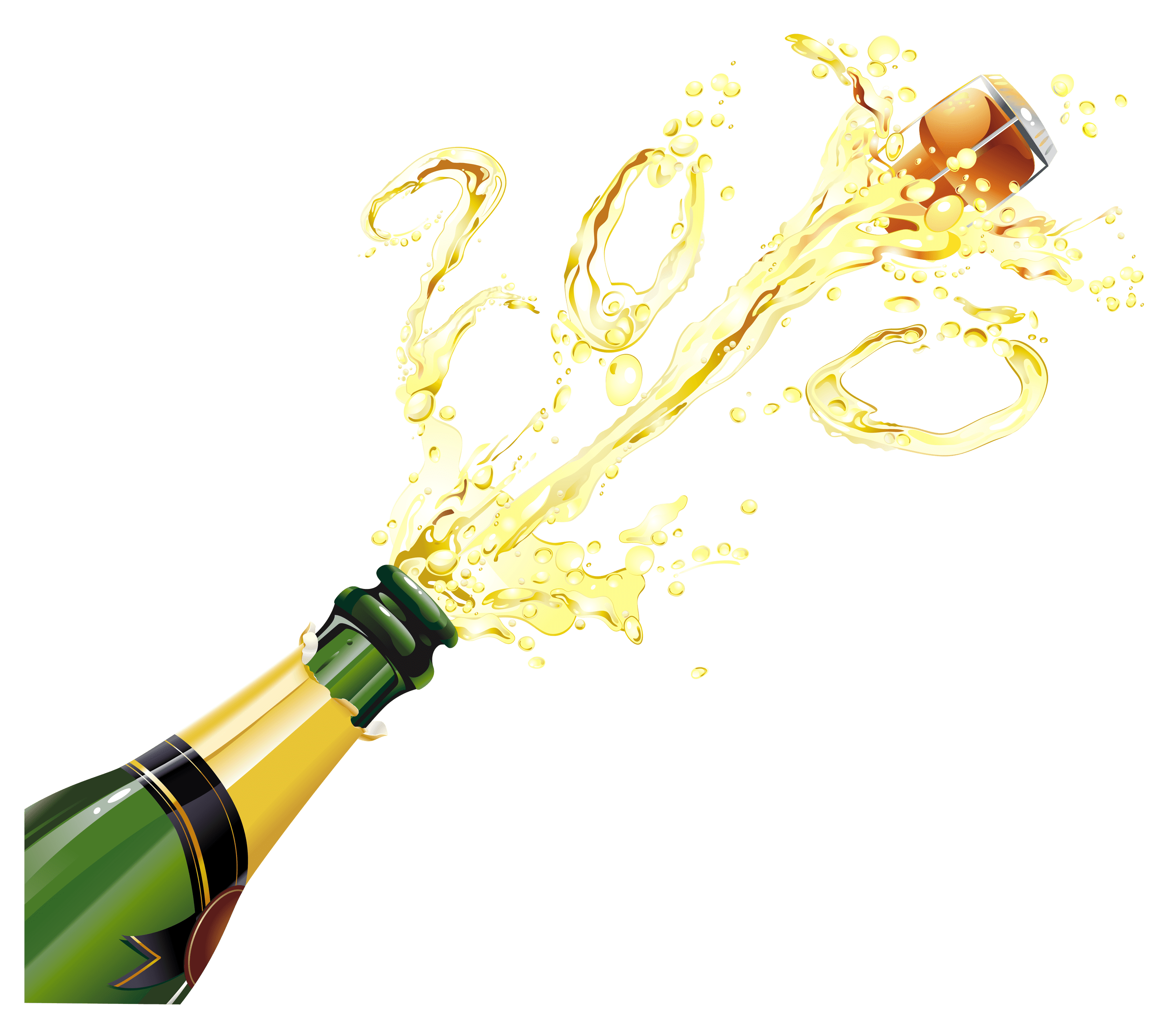 Champagne Popping Transparent PNG Image