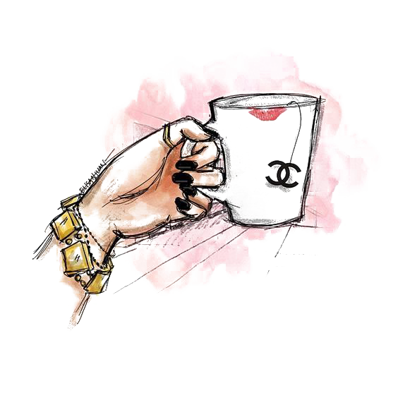 Cup Chanel Illustration Drawing Transparent PNG Image