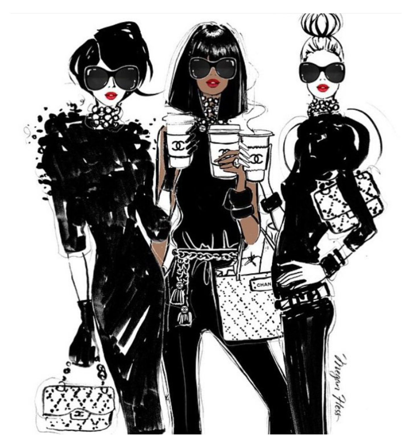 Sketch Fashion Chanel Illustration Drawing Transparent PNG Image