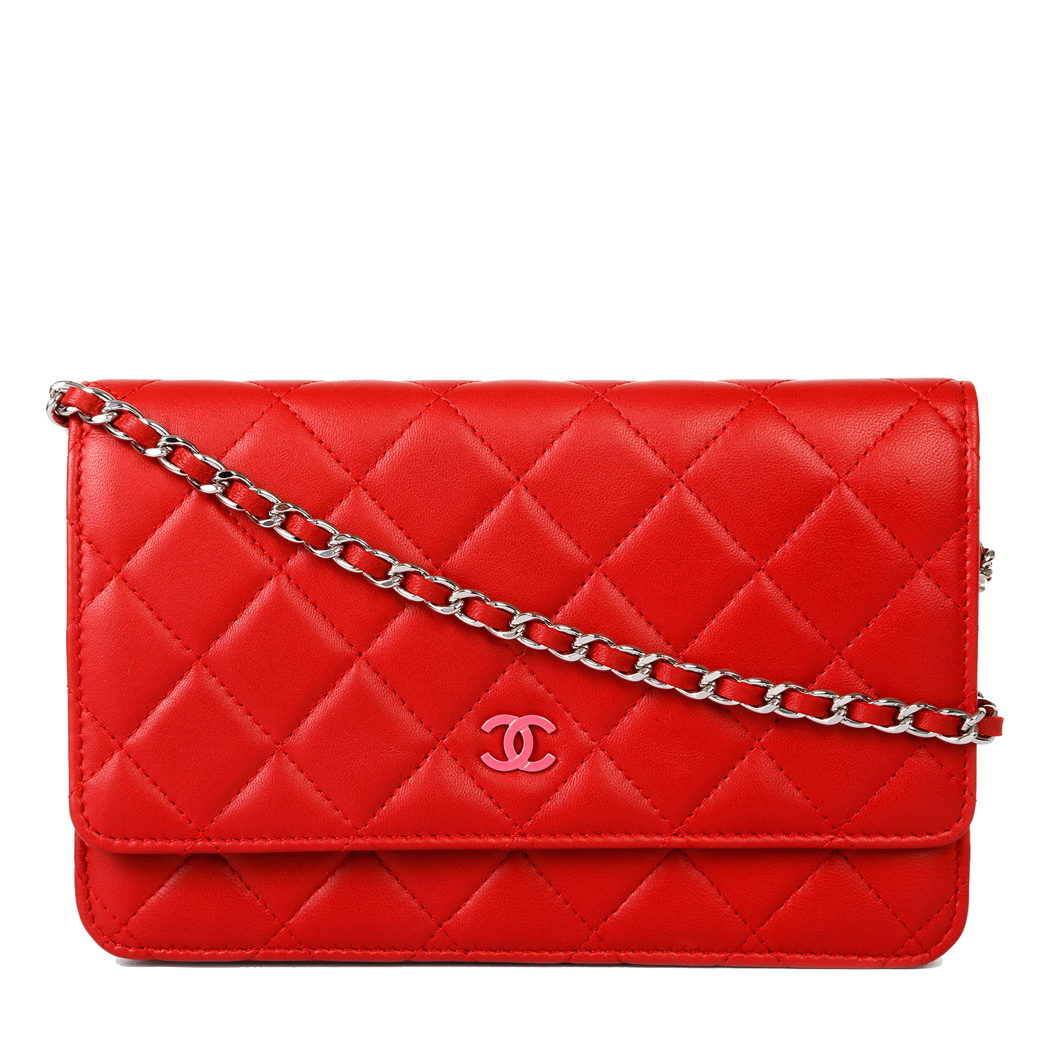 Handbag Leather Chanel Red Bag Transparent PNG Image