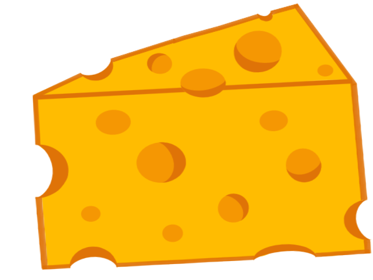 Cheese Piece Yellow Transparent PNG Image