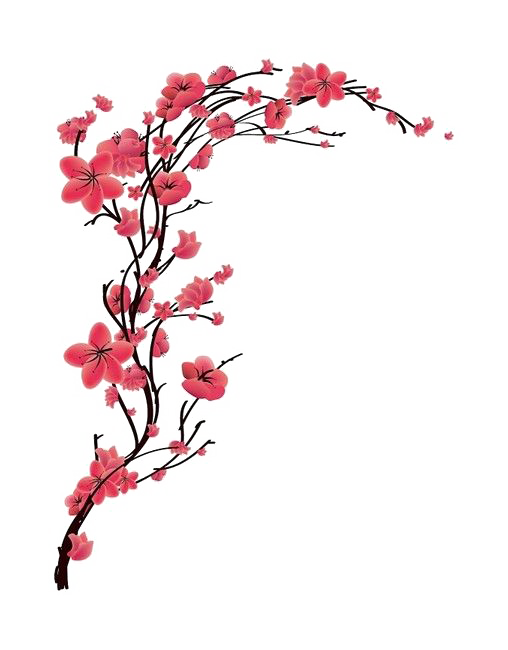 Blossom Cherry Peach Red Tattoo Transparent PNG Image