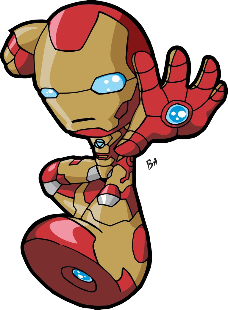 Chibi Vector Iron Man Transparent PNG Image