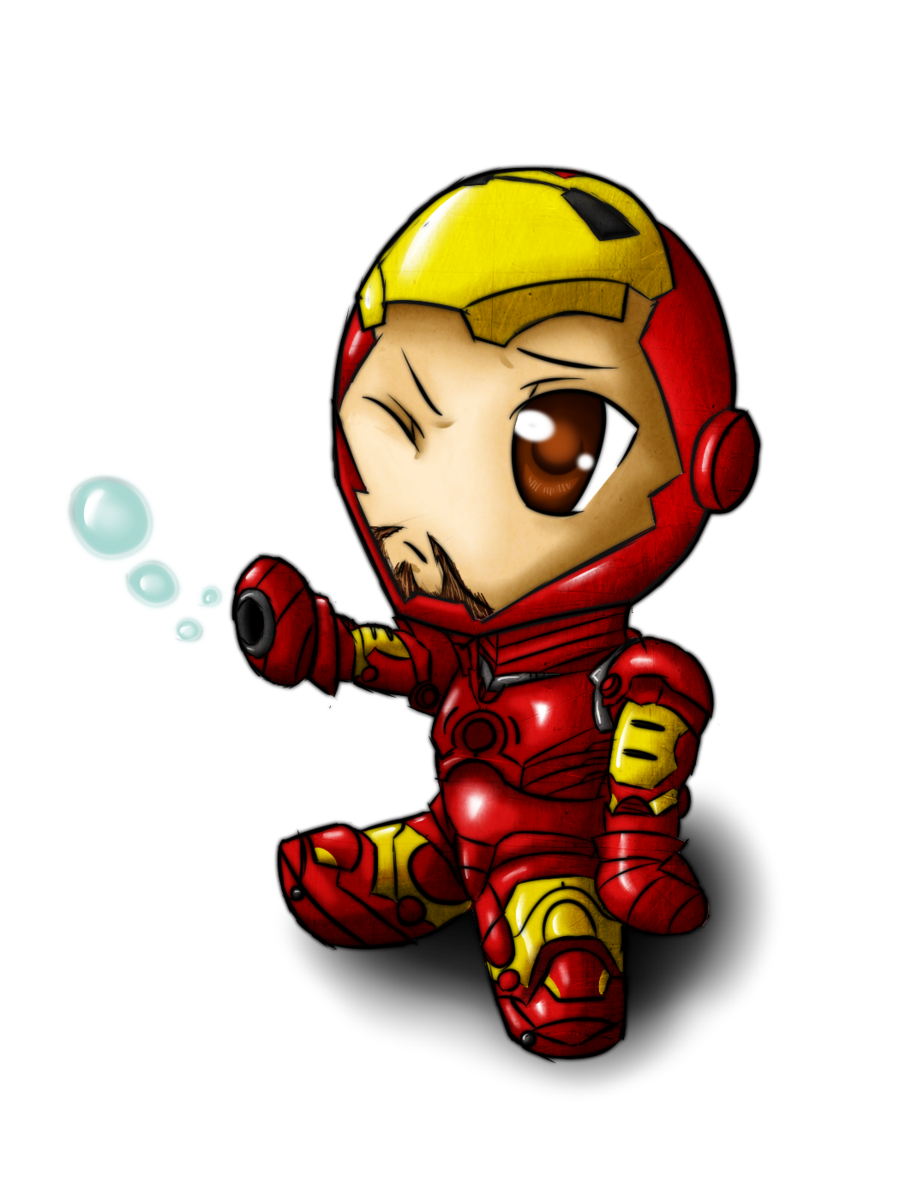 Chibi Vector Iron Man Transparent PNG Image