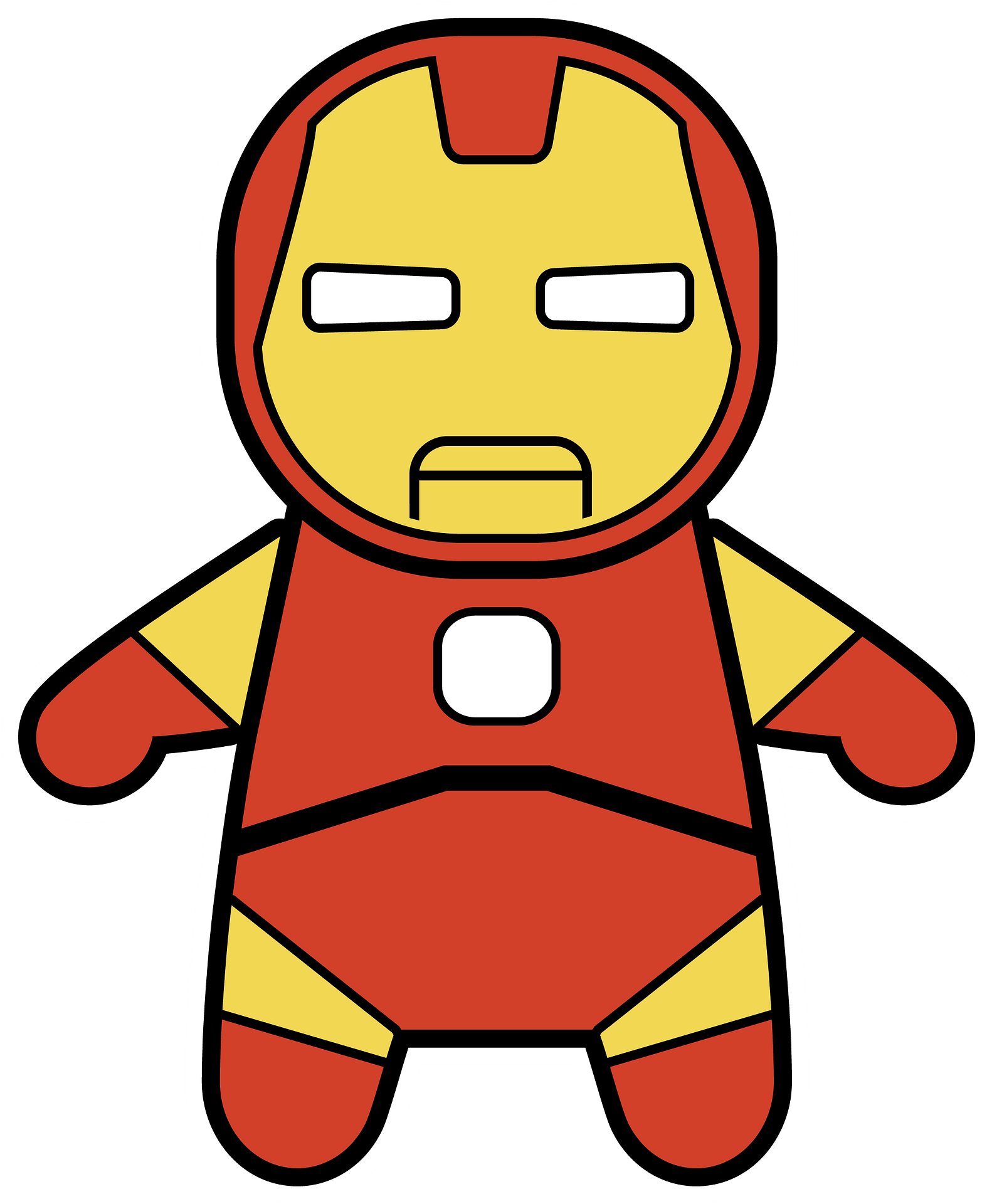 Chibi Vector Iron Man Transparent PNG Image