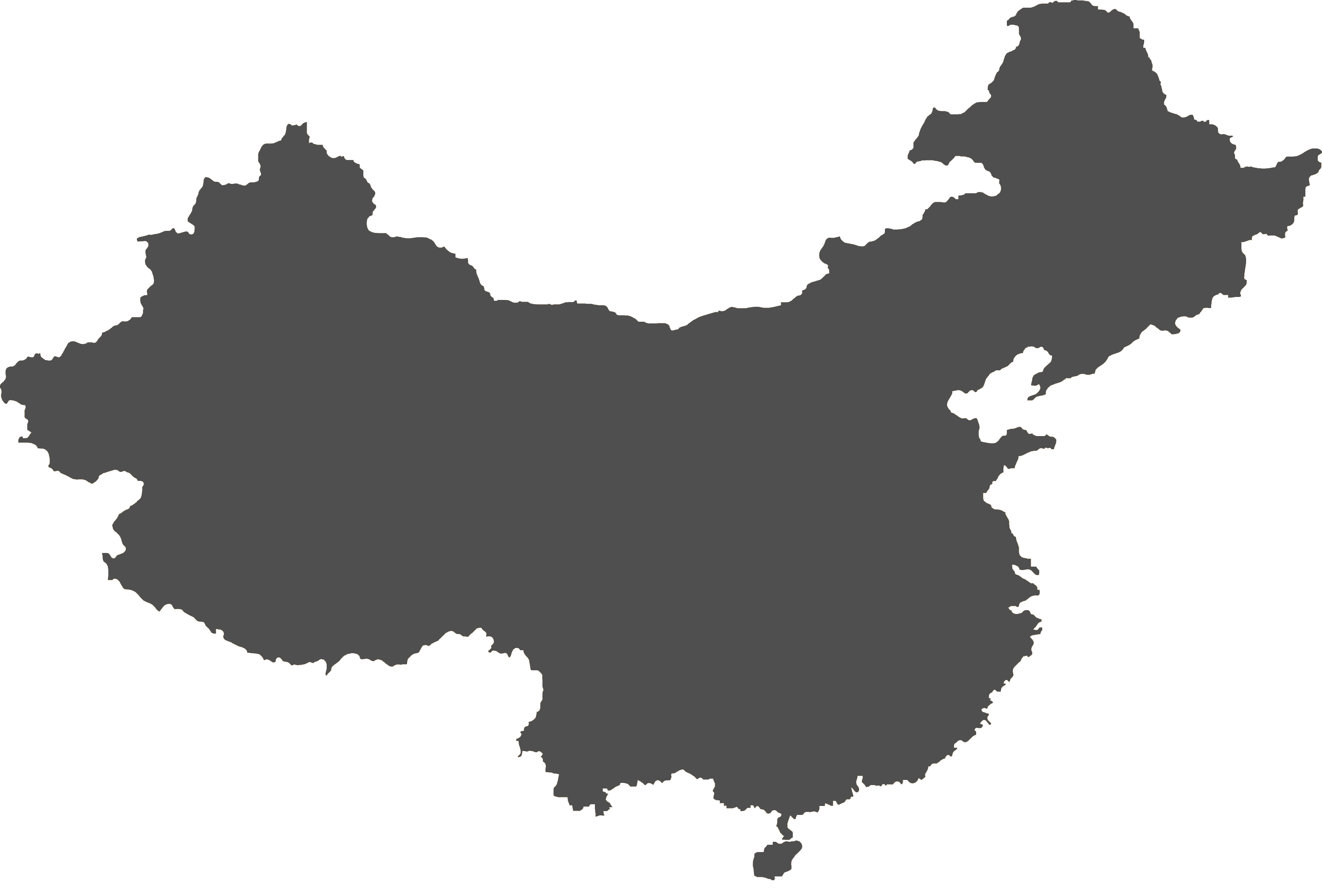 China Border Map Transparent PNG Image