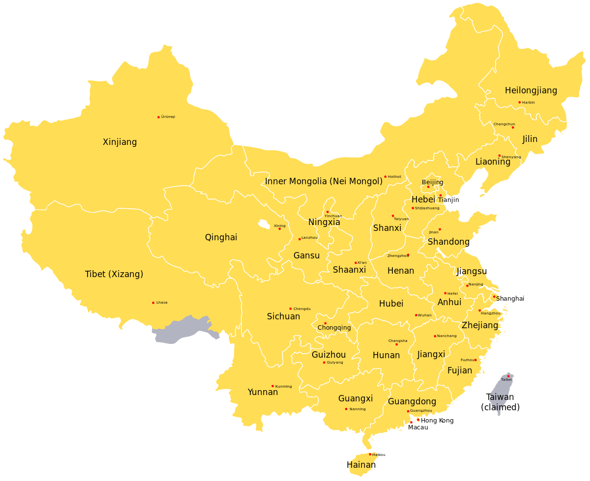 Map China Transparent PNG Image