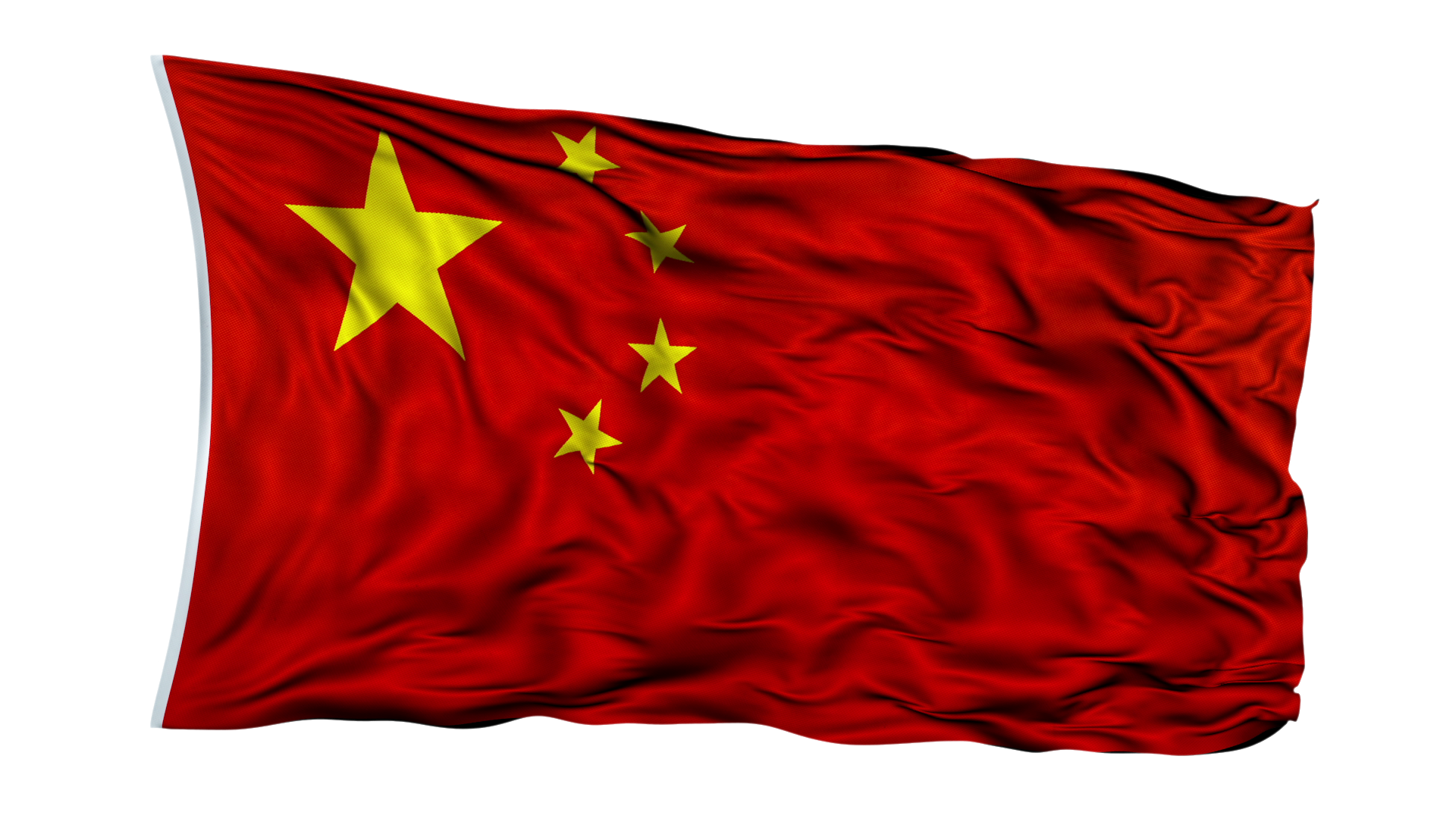 Waving Flag China Transparent PNG Image