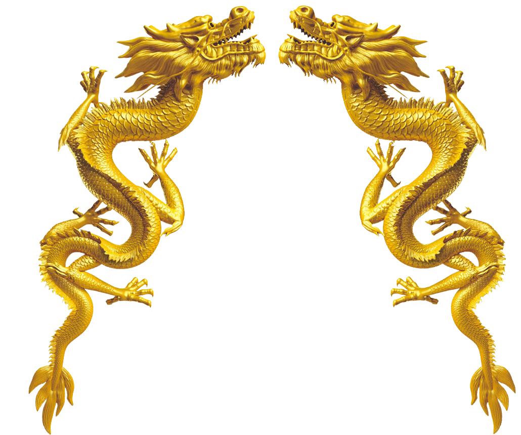 Golden Chinese Dragon Transparent PNG Image