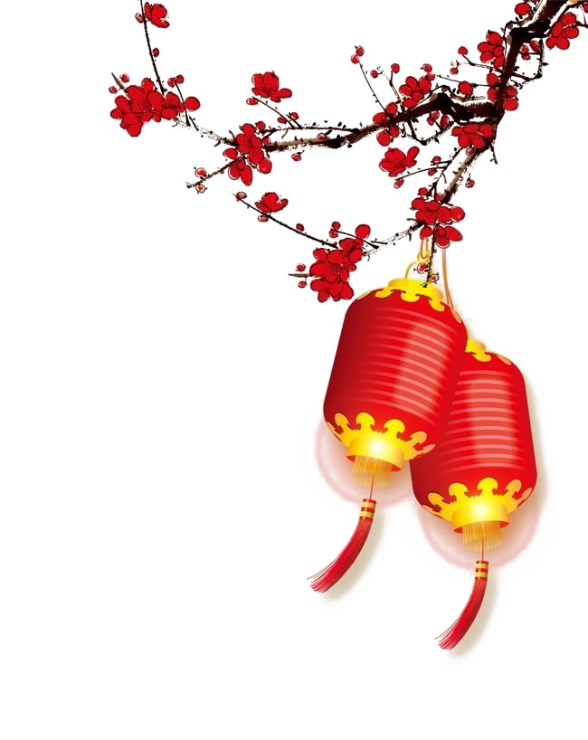Decorative Lantern Chinese Year Transparent PNG Image