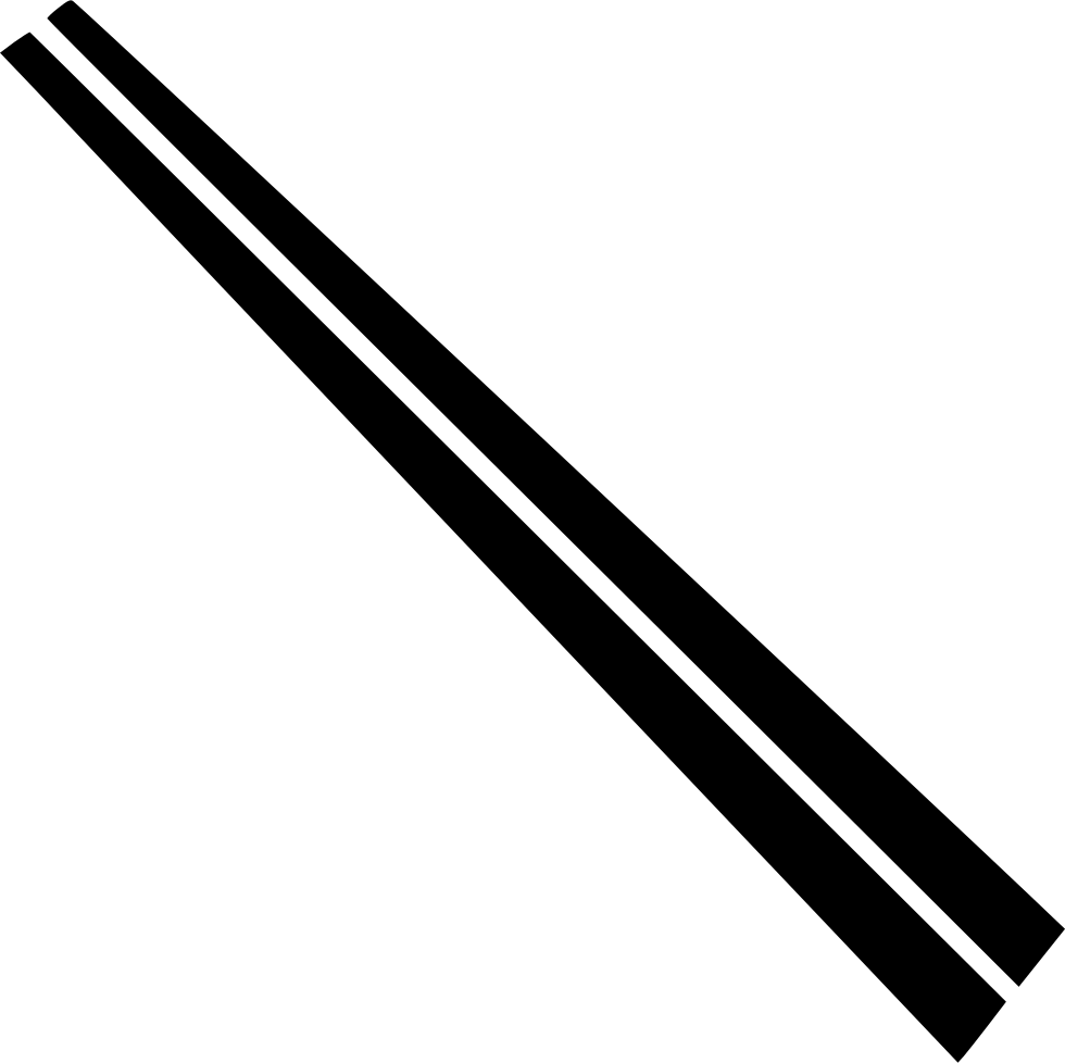 Silhouette Chopsticks Transparent PNG Image