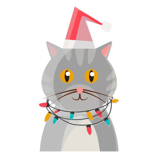 Vector Christmas Kitten Transparent PNG Image