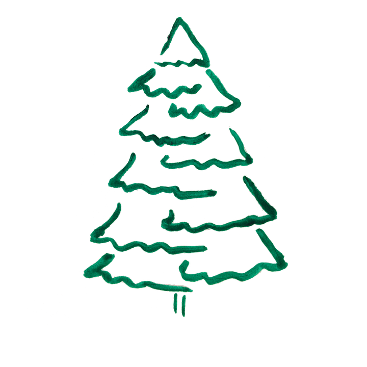 Watercolor Tree Christmas File Transparent PNG Image
