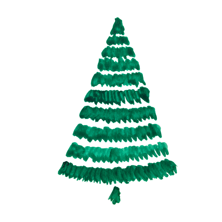 Watercolor Tree Christmas Transparent PNG Image