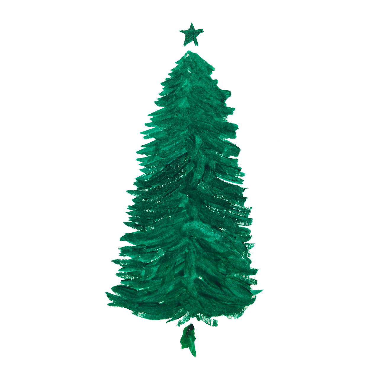 Watercolor Tree Christmas Transparent PNG Image