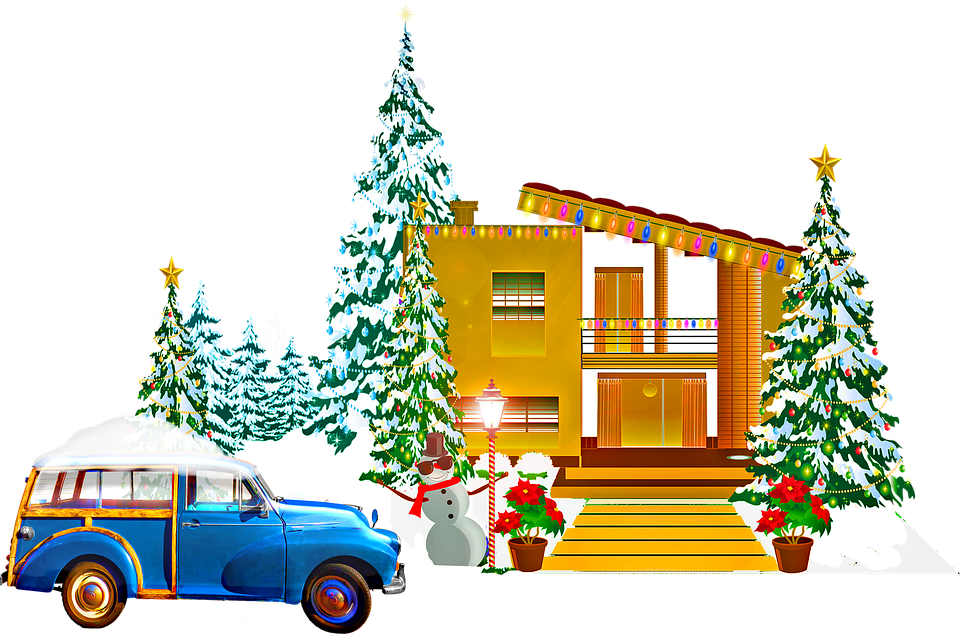 House Christmas Transparent PNG Image