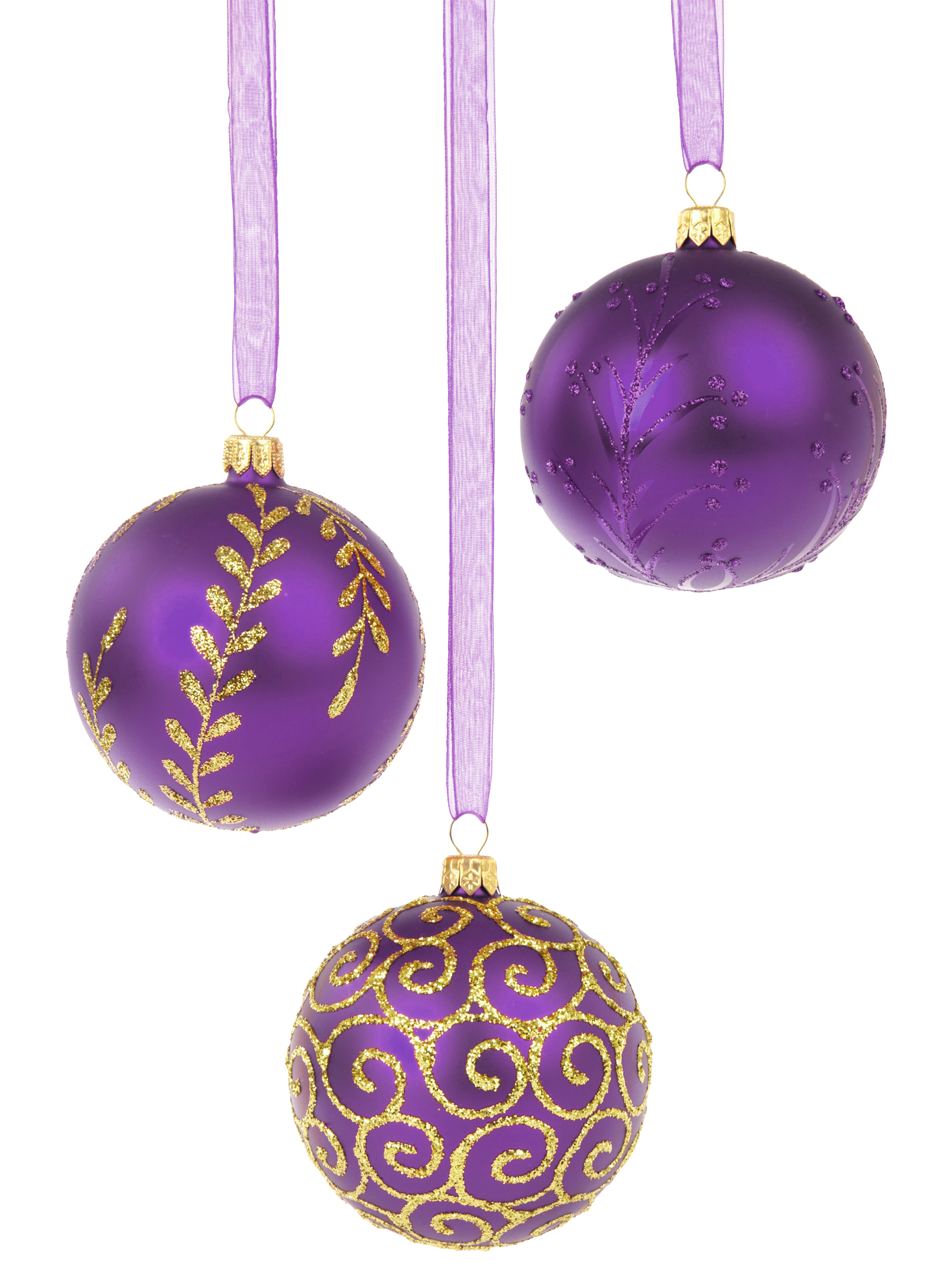 Glitter Christmas Bauble Transparent PNG Image