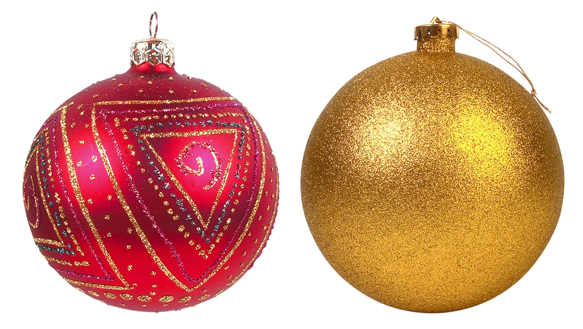 Glitter Christmas Bauble Transparent PNG Image