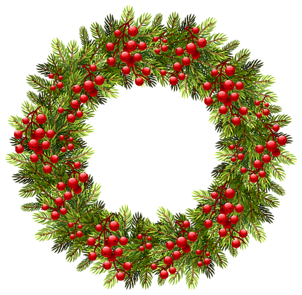 Watercolor Wreath Christmas Transparent PNG Image