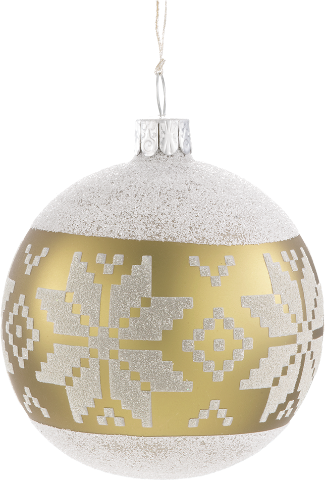 Christmas Gold Bauble Transparent PNG Image