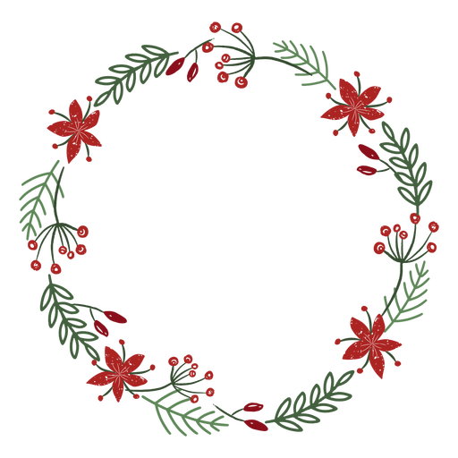 Watercolor Wreath Christmas Transparent PNG Image