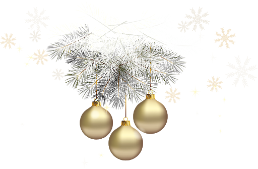 Christmas Gold Bauble Transparent PNG Image