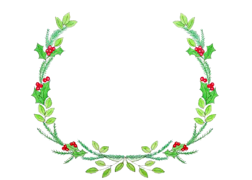 Watercolor Wreath Christmas Transparent PNG Image