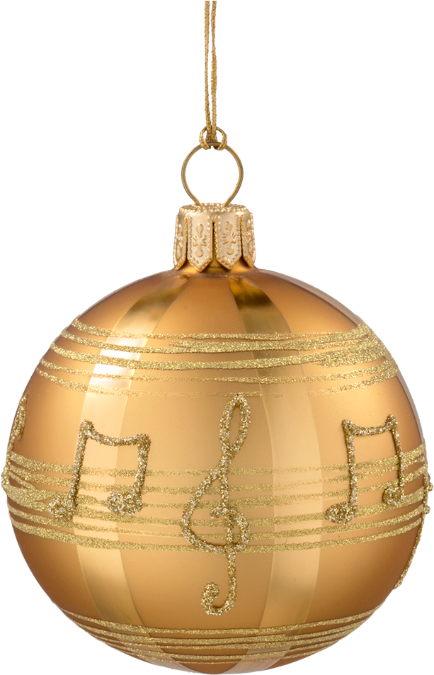 Christmas Gold Bauble Transparent PNG Image