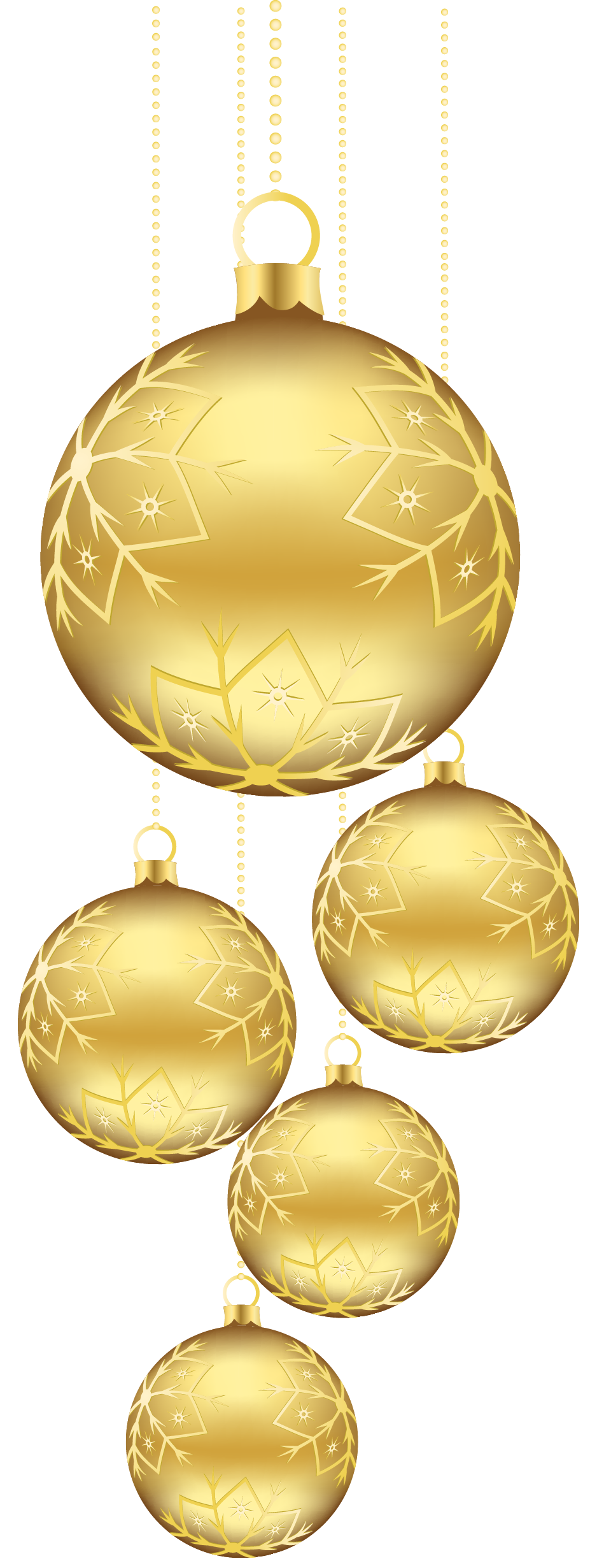 Christmas Gold Bauble Transparent PNG Image