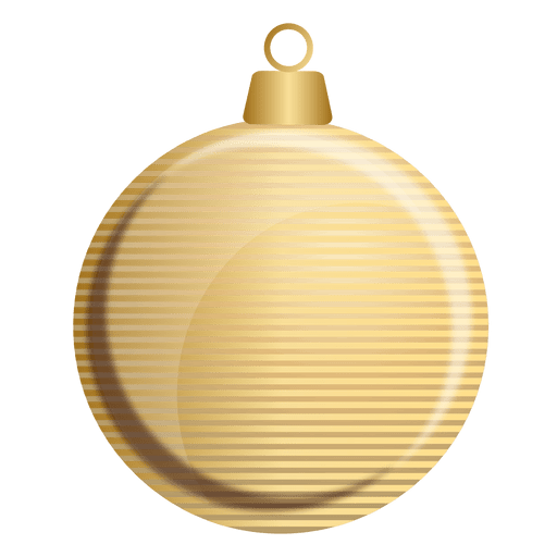 Christmas Gold Bauble Transparent PNG Image