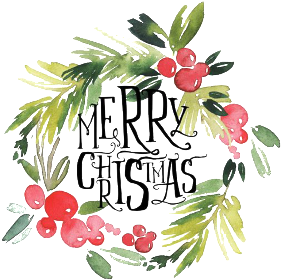 Watercolor Wreath Christmas Transparent PNG Image