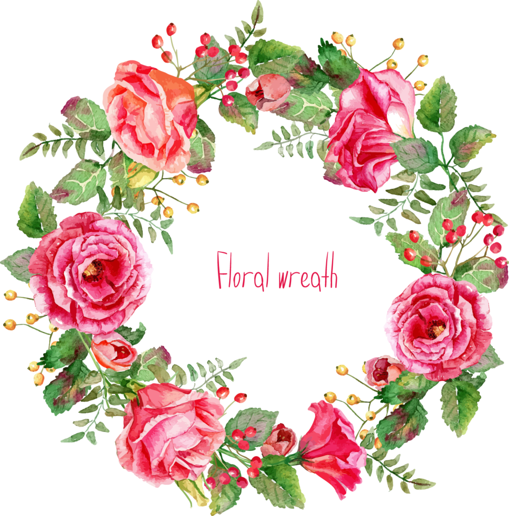 Watercolor Wreath Christmas Transparent PNG Image