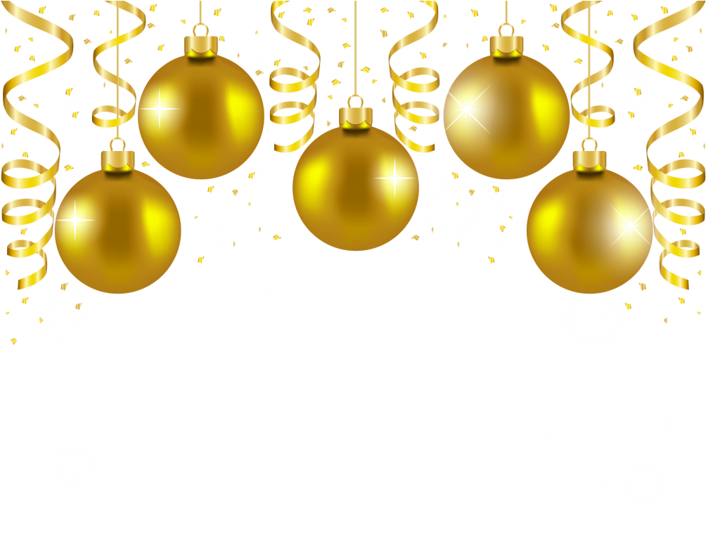 Christmas Gold Bauble File Transparent PNG Image