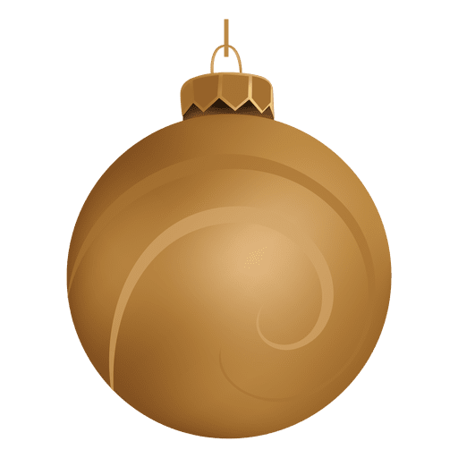 Christmas Gold Bauble Transparent PNG Image