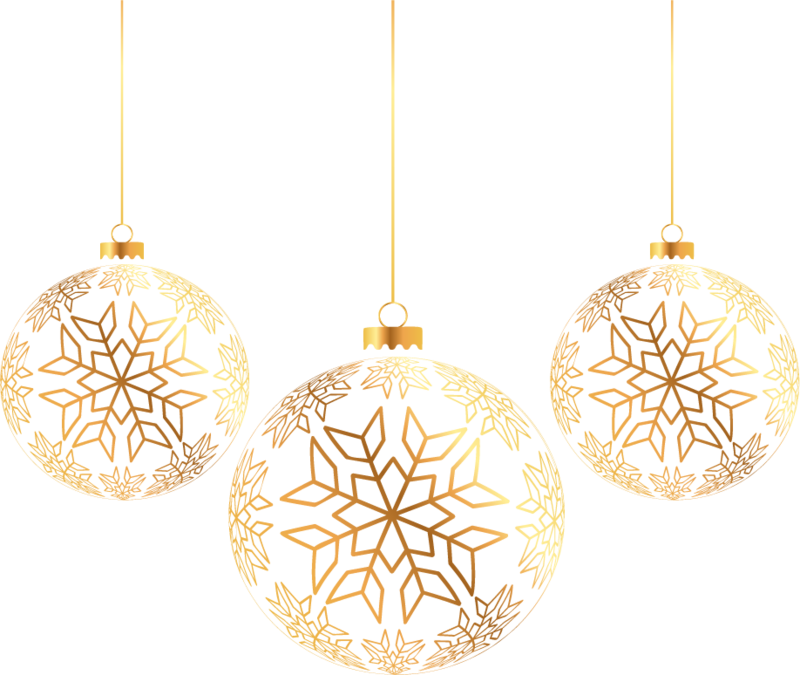 Christmas Gold Bauble Transparent PNG Image