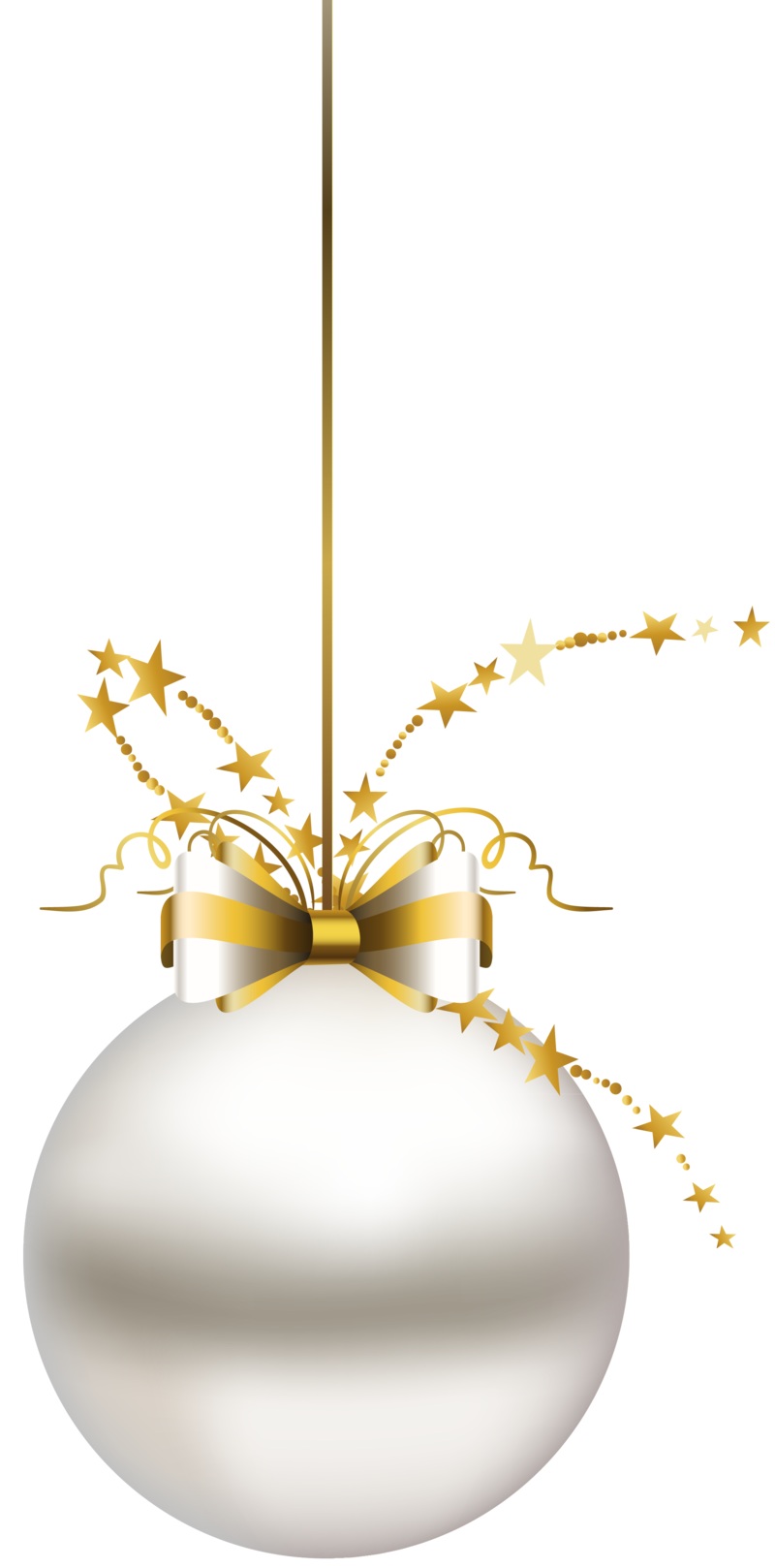 White Christmas Ornaments Transparent PNG Image