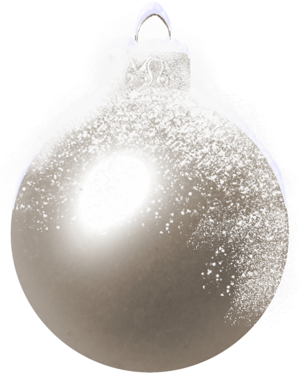White Christmas Ornaments Transparent PNG Image
